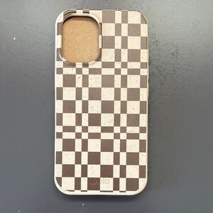 iPhone 16 Checkered Phone Case - Brown